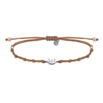Polsera fil nailon, plata i circonita | 000840015