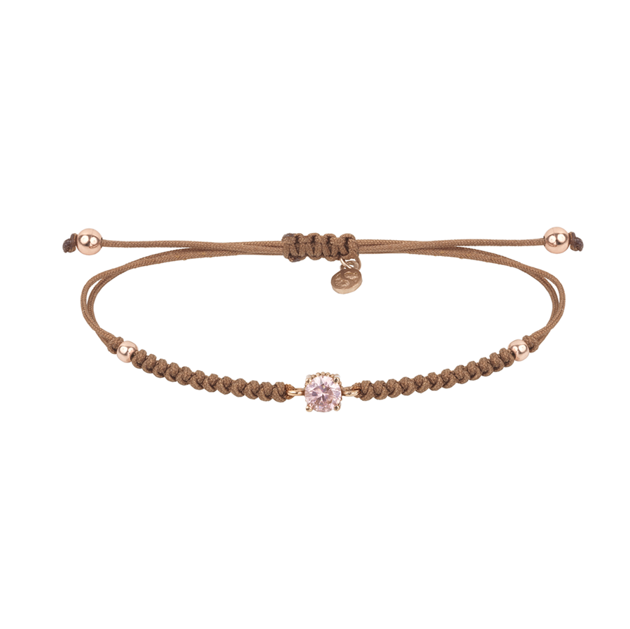 Polsera fil nailon, plata i circonita | 000840012