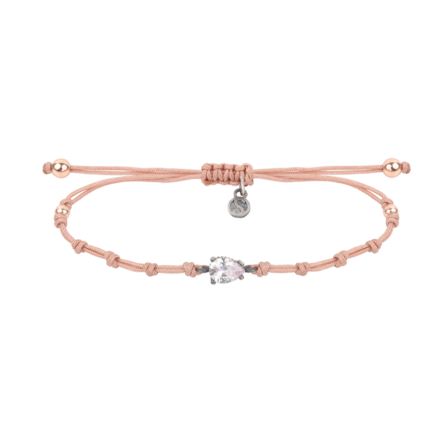 Polsera fil nailon, plata i circonita | 000840013