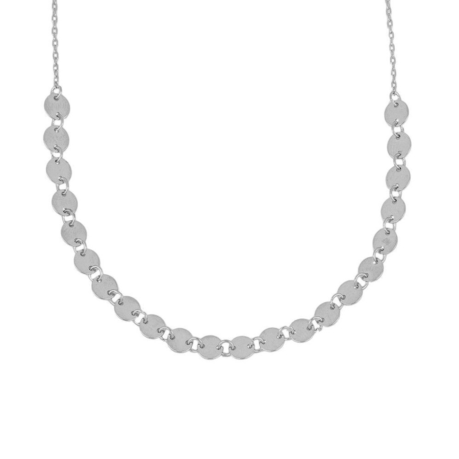 Cadena fina de plata amb 22 xapetes | COPL530134