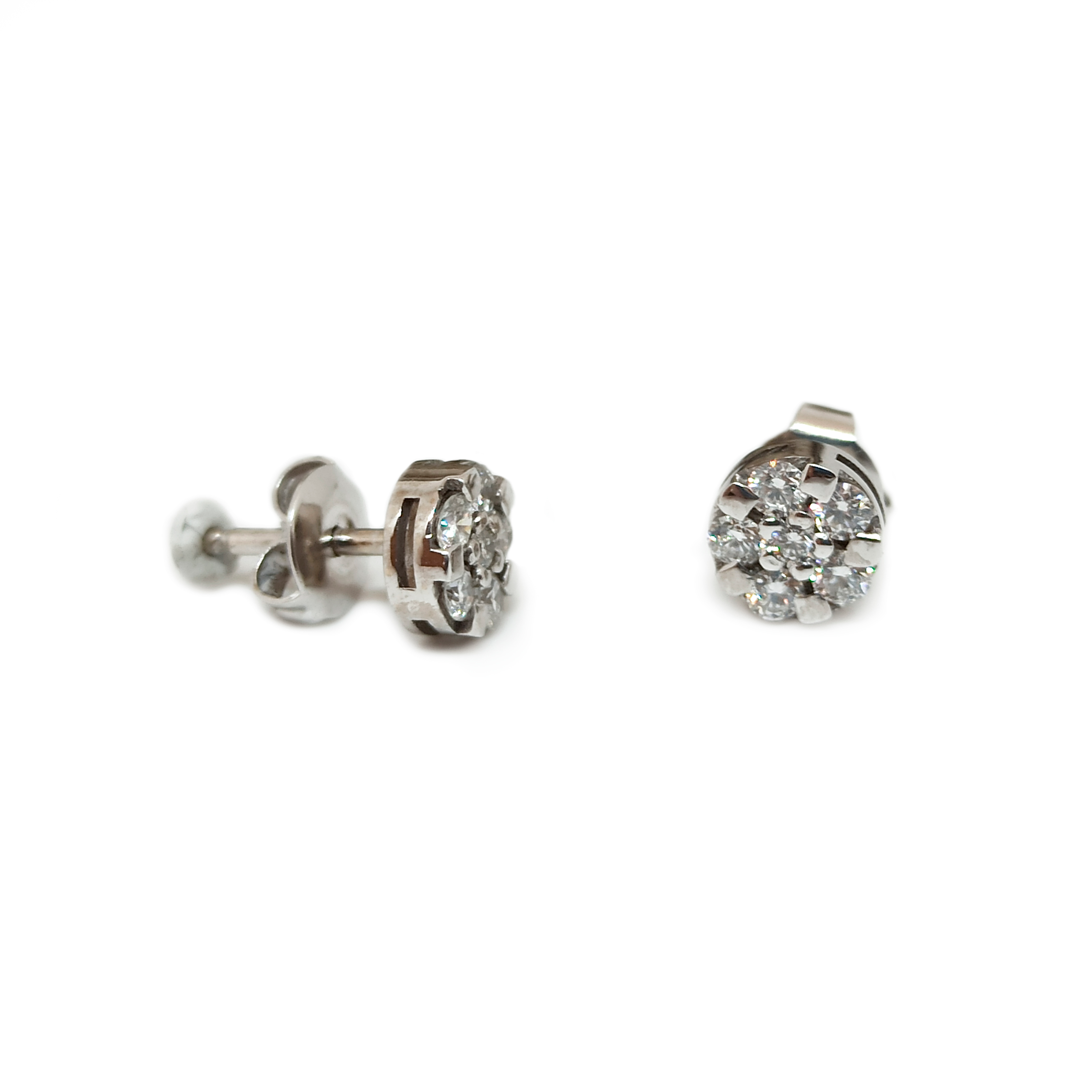 Arracades or blanc i diamants