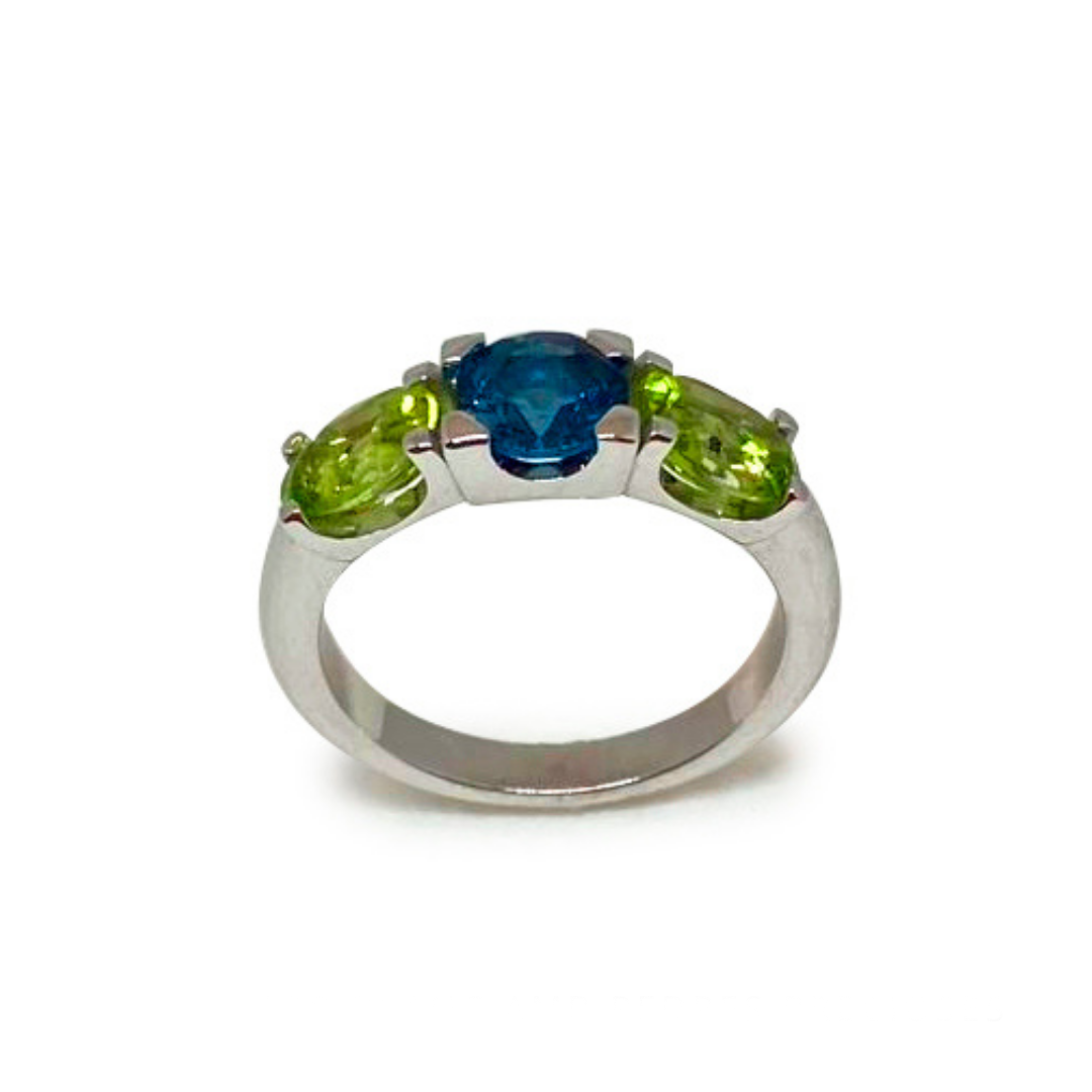 ANILLO TOPAZ LONDON Y PERIDOTOS