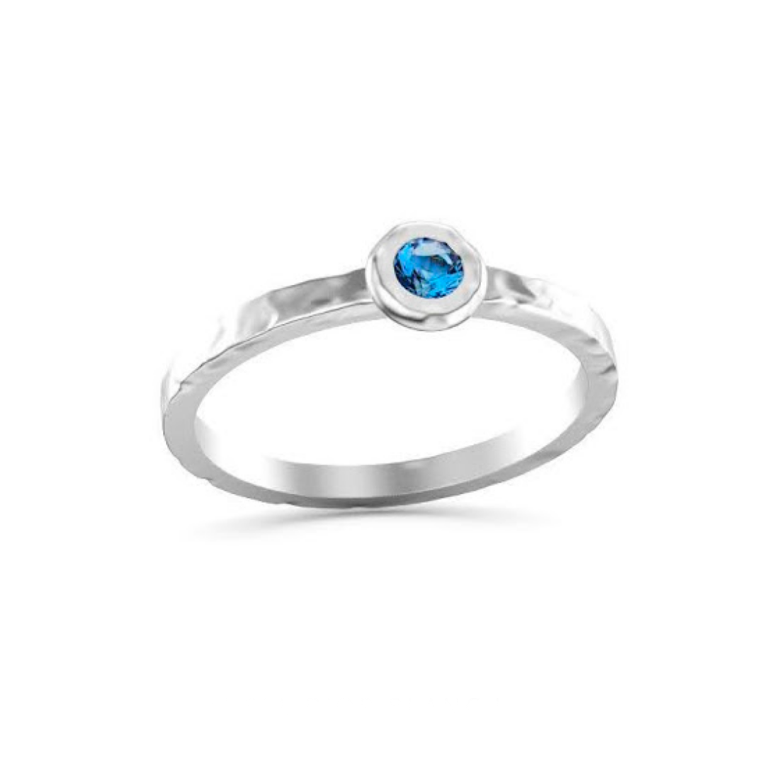 SOLITARI OR BLANC, TURMALINA BLAVA