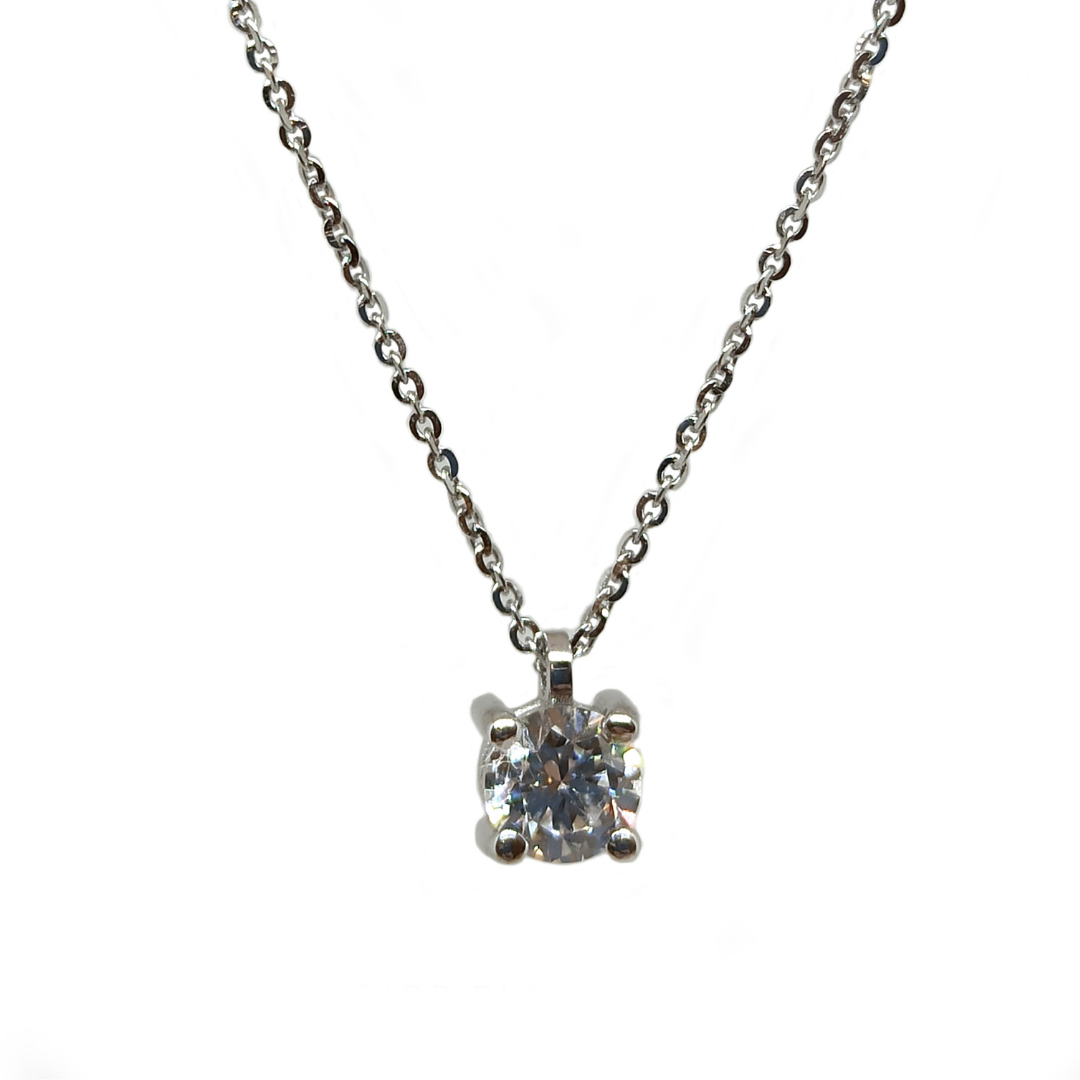 PENJOLL D'OR BLANC AMB DIAMANT CENTRAL 