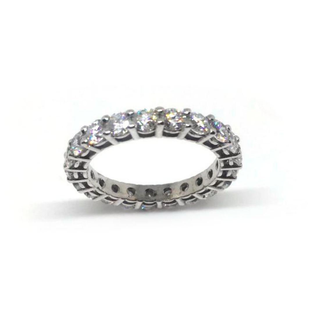 Aliança or blanc i diamants
