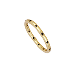 anell plata banyat en or i circonites negres | ANOR530022