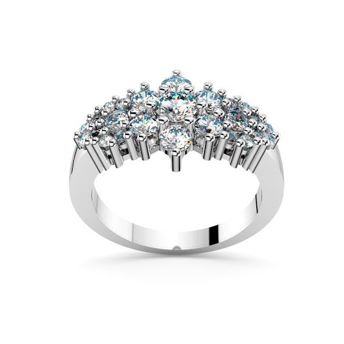 Anell or blanc i diamants ètics