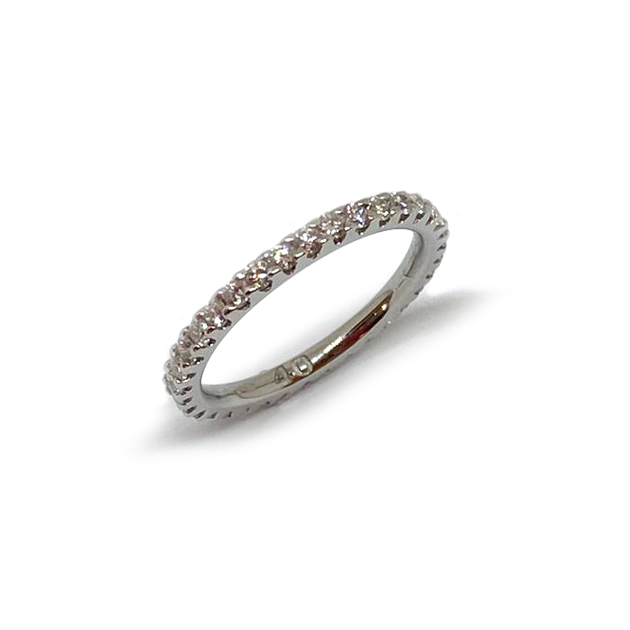 Aliança or blanc i diamants