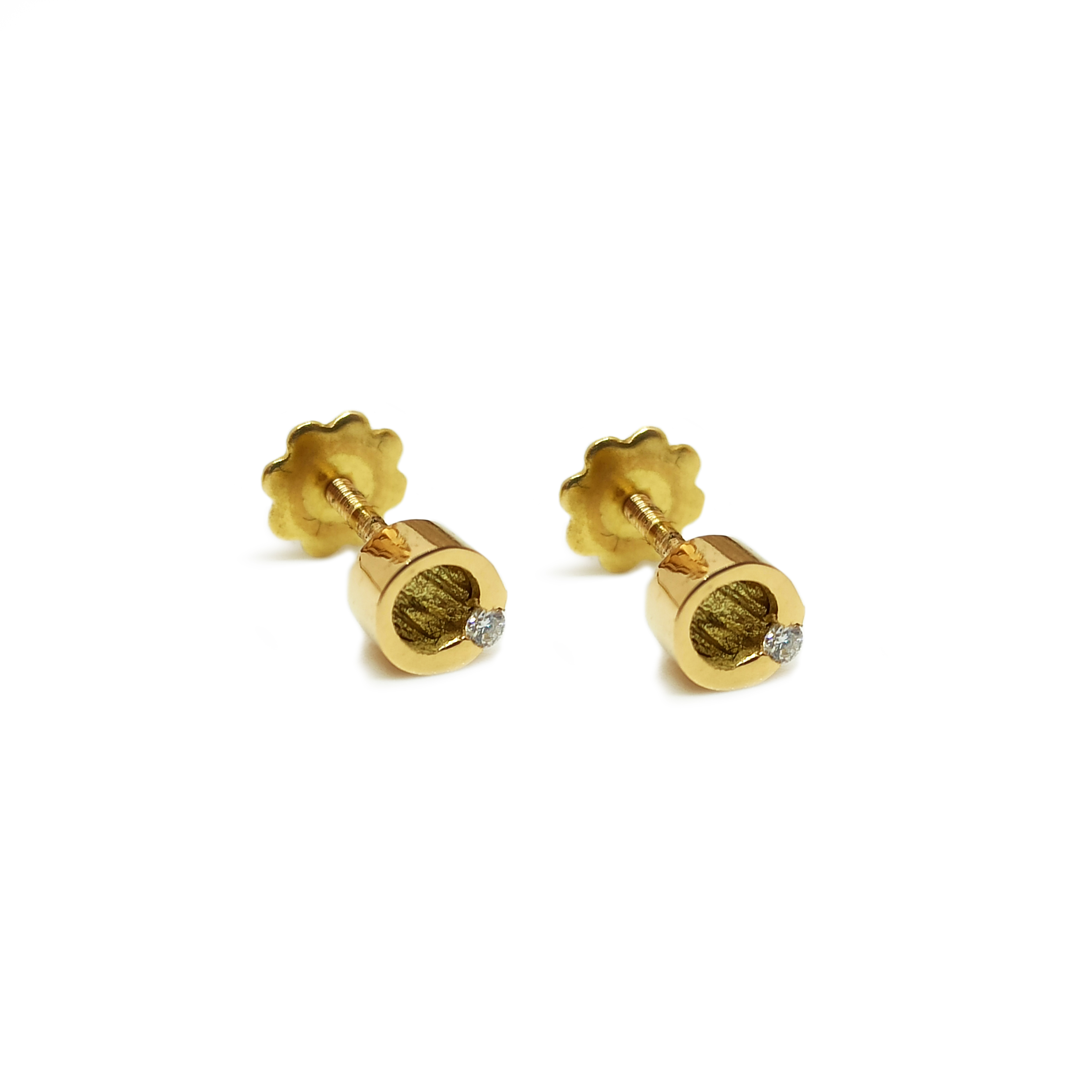Pendientes oro amarillo y diamantes