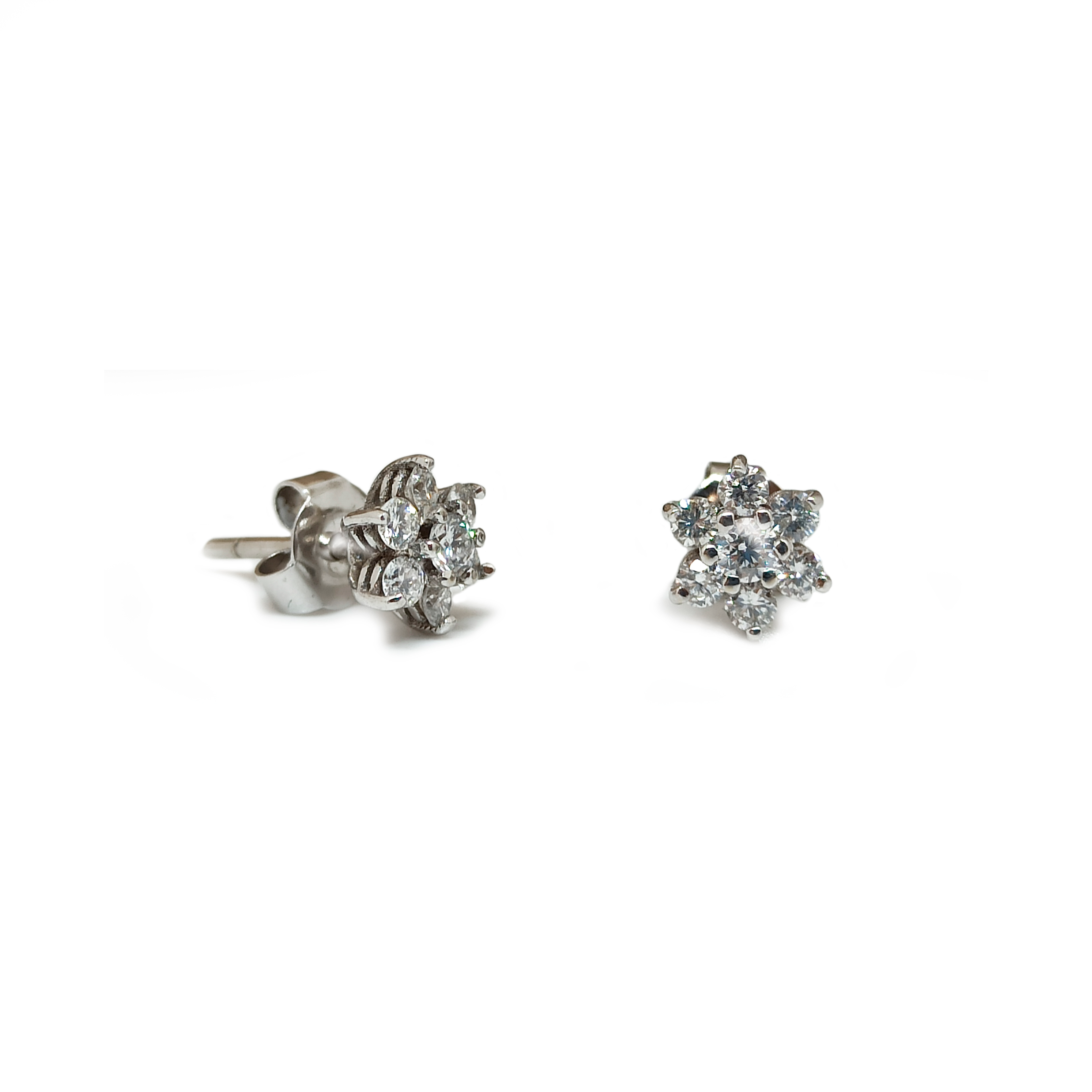 Arracades or blanc i diamants