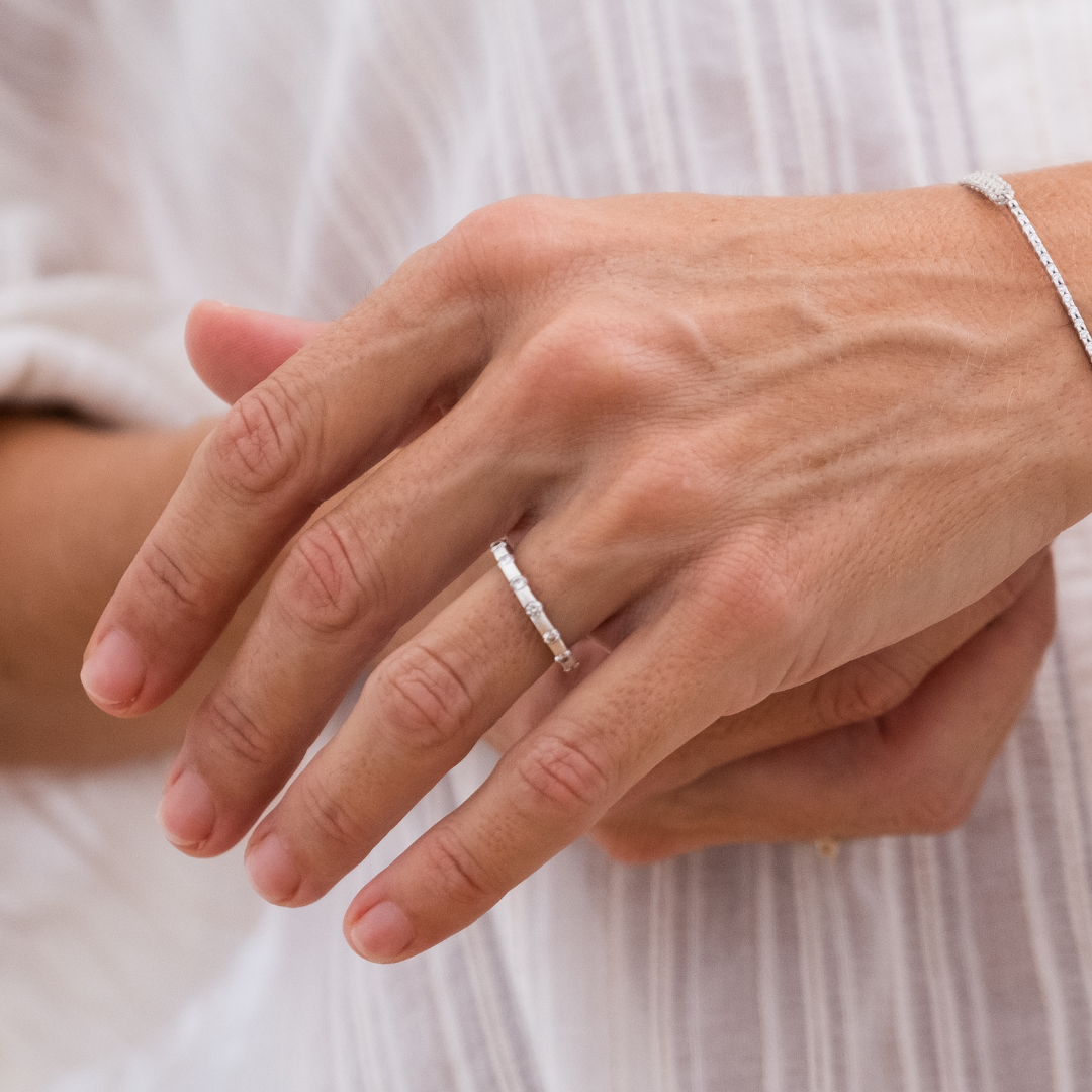 ALIANÇA DE COMPROMÍS OR BLANC I DIAMANTS 