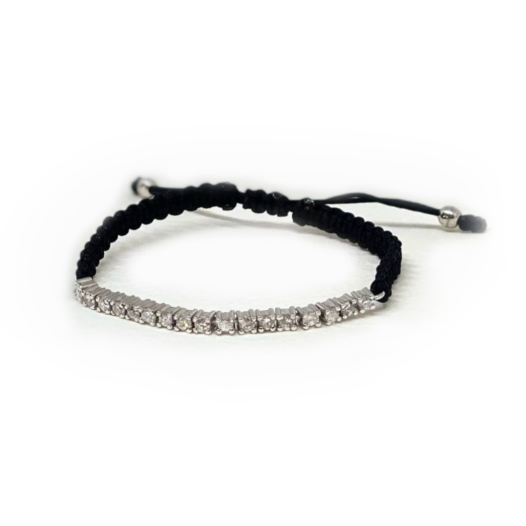 PULSERA RIVIERE OR BLANC I DIAMANTS