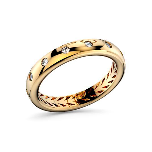 Anell or groc i diamants